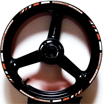 Orange Gp Style Custom Rim Stripes Wheel Decals Tape Stickers Suzuki Gsxr 1000 • $17.99