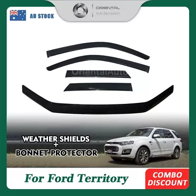 Bonnet Protector & Luxury Weathershields For Ford Territory 2011-Onwards • $161