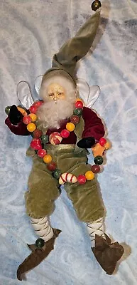 Vtg Mark Roberts Fairy Santa Elf Doll Candy Sweets Garland Xmas Large 24  W/Tags • $55.55