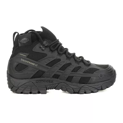 Merrell Men's Moab Velocity Mid Black Waterproof Tactical Boots • $119.99