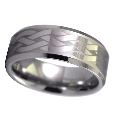 Celtic Knot Ring Mens Womens Tungsten Carbide Wedding Band 8mm • $9.99