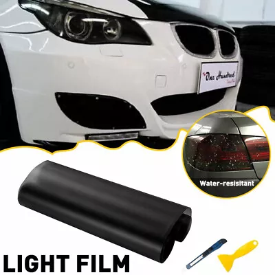 12 X72  LED Headlight Taillight Fog Light Tint Film Vinyl 30CMx180CM Matte Black • $11.09
