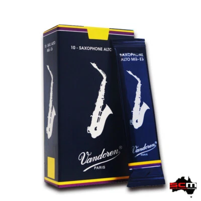 $84.99 • Buy Vandoren Eb Alto Saxophone Reeds 2.5 Strength Box Of 10 Reeds Van Doren 2.5