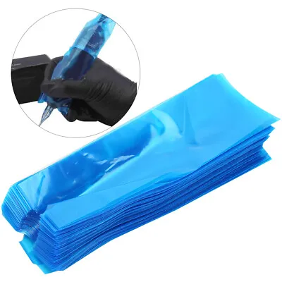 £5.92 • Buy 200x Disposable Body Art Tattoo Clip Cord Sleeves Rotary Tattoo Pen Covers Blue