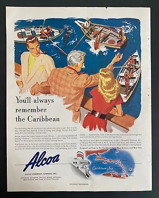 1947 Alcoa Steamship Native Boats Caribbean Cruise Vintage Original  Ad  • $6.99