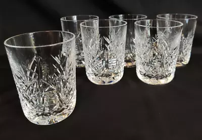 Set Of 6  Waterford Crystal 'Clare Cut' 5 Oz Tumblers  3 1/2'' H • $179.99