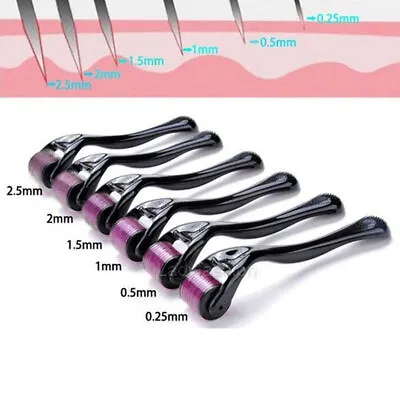 540 Titanium Micro Needle Scar Derma Roller Hair Growth Microneedle Skin Therapy • $11.91