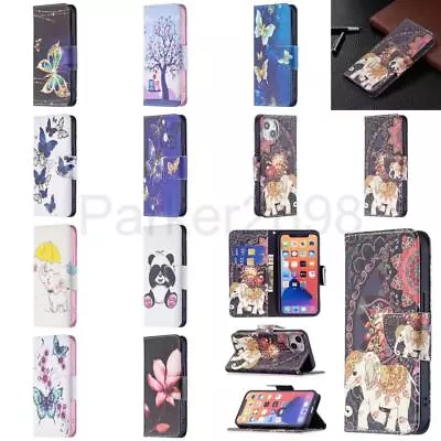 Case For Apple IPhone 13 12 Pro Max Mini Pattern Leather Wallet Flip Stand Cover • £8.39