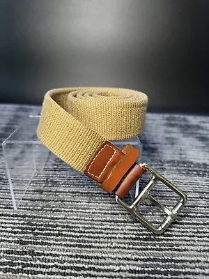 Lacoste Vintage Men’s Size 32 Brown Beige Woven Belt • $15.29