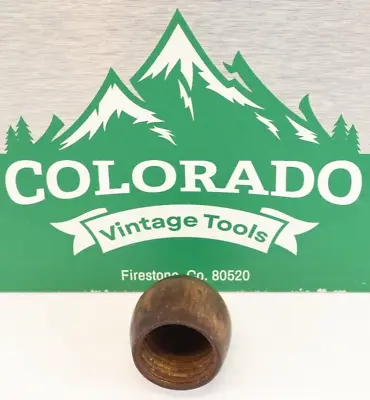 Vintage Wood Tool Holder Threaded End Cap / Colorado Vintage Tools • $15