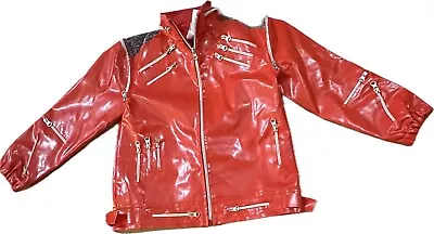 Rubies Michael Jackson Beat It Red Faux Leather Jacket Child’s Medium Costume • $35