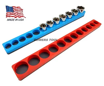 Mechanics Time Saver 3/8 Drive Magnetic Socket Holder Tray Metric SAE MTS USA • $35.99