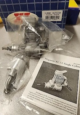 Magnum XL FS52AR 4 CYCLE AIRPLANE Engine W/ Muffler NIB W/ Paperwork #210980 • $444.51