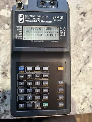 $1350 • Buy Wandel & Goltermann SPM-33  Portable Selective Level Meter 200Hz-1.62Mhz