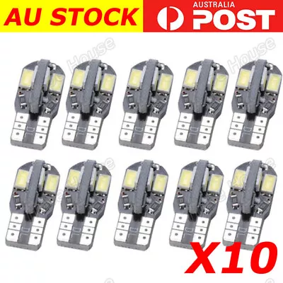 10X CANBUS T10 Wedge 8SMD Parker Number Plate LED Bulbs W5W 194 168 131 WHITE • $9.25