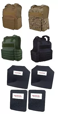 Tactical Scorpion 4 Pc Level III+ / AR500 Body Armor Plates Muircat Molle Vest • $279.95