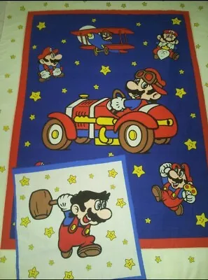 Personalize Vintage Nintendo Super Mario Crib Quilt Blanket Throw + Pillow Cover • $139.99