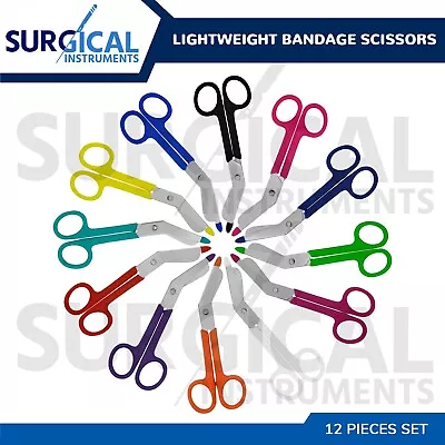 12 Pcs Lightweight Colored Bandage Scissors Nurse Surgical Medical Holiday Gift • $12.90