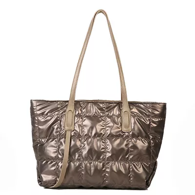 £9.39 • Buy Cotton Padded Shoulder Bag Rhombus Pattern Shoulder Handbags For Travel Shopping