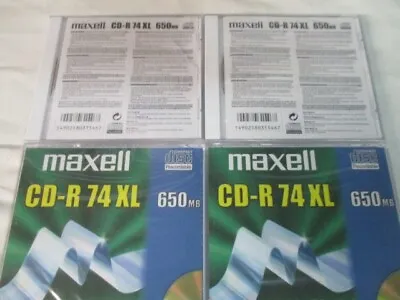 Maxell CD-R74 XL-II 74 Music Audio 74 Mins CD-R Blank Recordable Disc NEW SEALED • £12.99