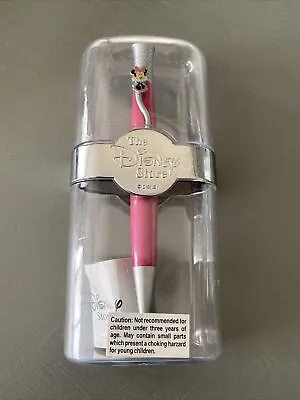 Disney Store Minnie Mouse Pen Silver Pink W Minnie Figurine • $12