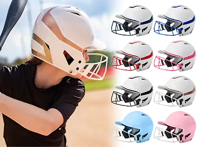 CHAMPRO HX Rise Pro Fastpitch Softball Batting Helmet W/ Face Guard Youth Adult • $34.99