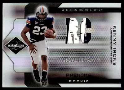 Kenny Irons 2007 Leaf Limited Rookie Phenoms Gold Patch 25/25 Auburn Tigers • $11.99