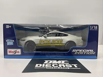 Maisto 2015 Ford Mustang GT Police Special Edition 1:18 Scale NEW! • $59