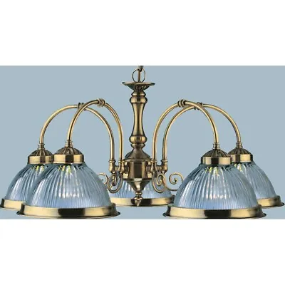 Marco Tielle New York Diner Range. Antique Brass Ceiling Light. Opaque Glass • £89.99