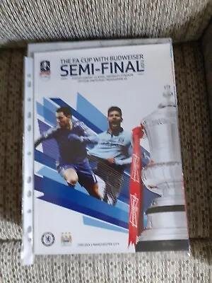 Chelsea V Man City Fa Cup Semi Final 14th April Programme • £2