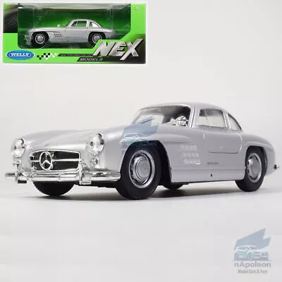 1:24 Mercedes-Benz 300 SL Model Car Diecast Toy Vehicle Collection Gift Silver • $66.23