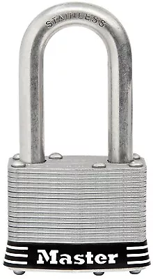 Master Lock Padlock Laminated Stainless Steel Lock 1-1/2 In. Wide 1SSKADLF • $10.95