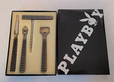 Vintage Playboy 4 Piece Stainless Steel Bar Tool Set Made In Japan • $32.99