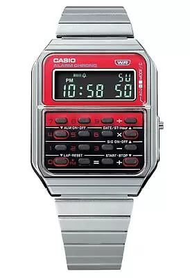 Casio Vintage Red And Black Dial Quartz Casual Unisex Watch CA-500WE-4B • $63.87