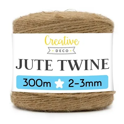 £7.45 • Buy Jute Twine Rope String Cord Craft Rustic Natural Brown, 300 100 50 M, 3 Ply