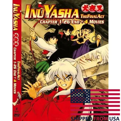 Inuyasha Complete TV Series (1-167 Episodes+Final Act+4 Movies) English Dubbed • $43.90