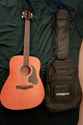 $119.99 • Buy BARELY USED RARE Silvertone Acoustic Guitar + Free Guitar Case (Missing String)