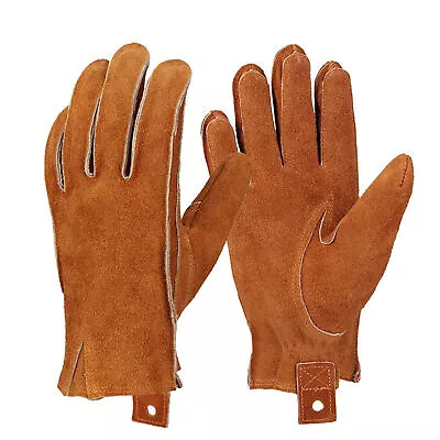 Leather Motorcycle Gloves Cowhide Touchscreen Finger Breathable Riding Gloves • $18.56