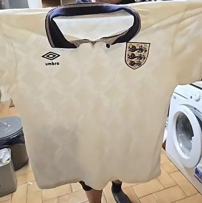 England Home Football Shirt 1990/92 Adults Medium Umbro G372 • £100