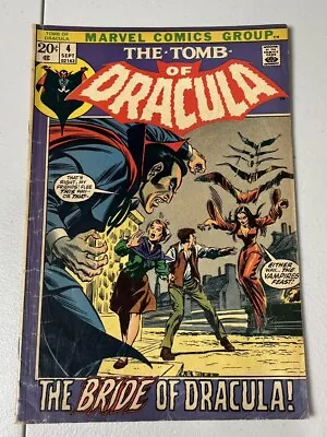 The Tomb Of Dracula #4 The Bride Of Dracula Marvel Sept 1972 Romita/Adams Cover • $14.99