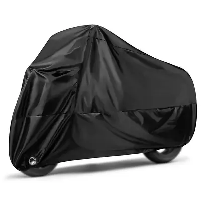 Motorcycle Cover Outdoor Rain Dust Protector Waterproof Sun UV Proof Black XXXXL • $30.84