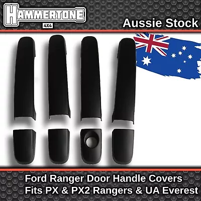 BLACK DOOR HANDLE COVER Accessories For Ford Ranger & Everest PX1 PX2 UA 2011-18 • $19.99