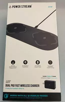 LBT Power Stream 20 Watts Dual Wireless Charger Qi Compatible • $10.99