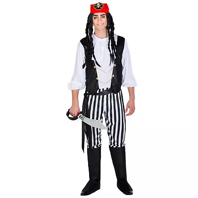 Pirate Costume Men | Jack Sparrow Captain Hook Halloween Fancy Dress Outfit • £29.99