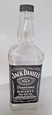 JACK DANIELS TENNESSEE WHISKEY OLD NO. 7  *EMPTY COLLECTIBLE* GLASS BOTTLE 70cl • $9