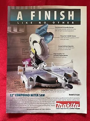 Vintage 1998 Makita 12” Compound Miter Saw Print Ad • $5.90