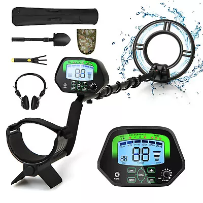 High Accuracy Metal Detector Kit W/Display Waterproof Search Coil Headphone Bag • $82.99