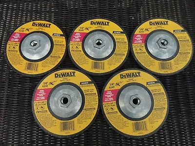 ( 5 ) Dewalt DW4626 ~ 6 X1/4  X 5/8  - 11 Type 27 Metal Grinding Wheels   • $27.95