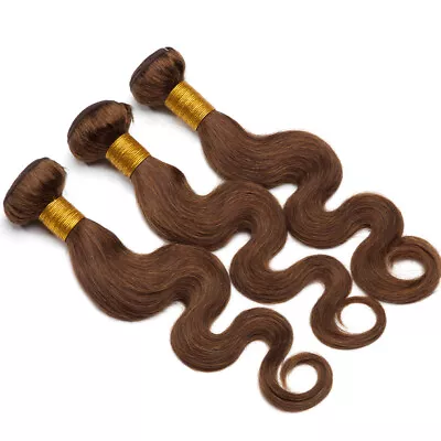 Virgin Indian Remy 100% Human Hair Extensions Hair Bundles Sewn In Body Wave USA • $18.10