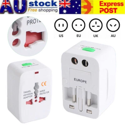 $12.59 • Buy Universal 4 In 1 Travel Power Adapter Convertor Plug Worldwide US/UK/AU/EU